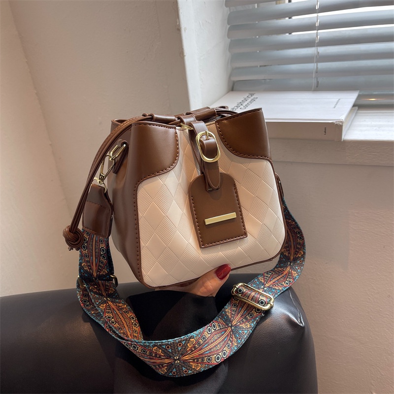 Túi Đeo Vai Dây Rút Bản Rộng Phong Cách vintage Cho Nữ