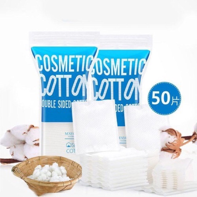 Bông tẩy trang Miniso Nhật Bản gói 180 miếng