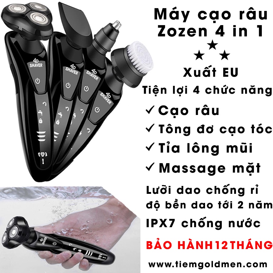 Máy cạo râu đa năng Zozen 4D Shaver 4in1 chính hãng