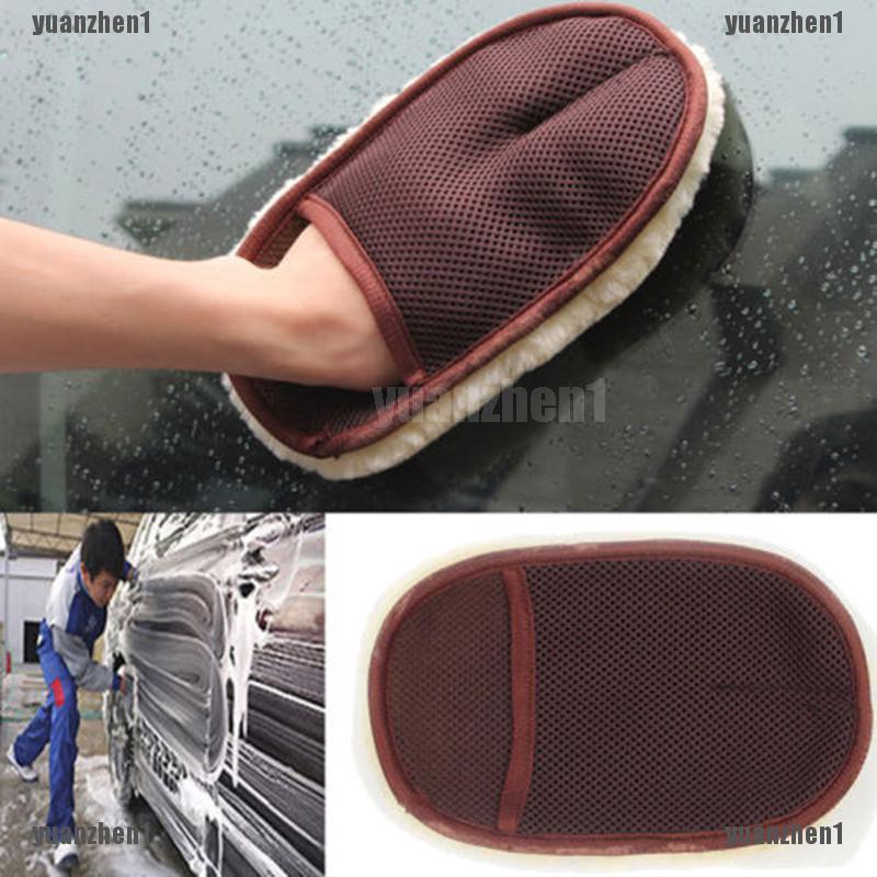 {YUANZHEN1} Găng Tay Rửa Xe Hơi Lông Cừu Siêu Mềm