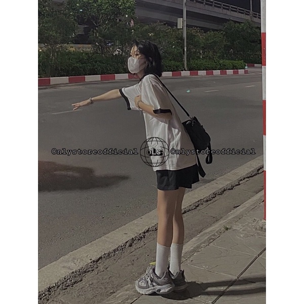 Áo polo trắng và quần short kaki đen, nhận hàng có vấn đề liên hệ shop trước khi đanh giá ạ