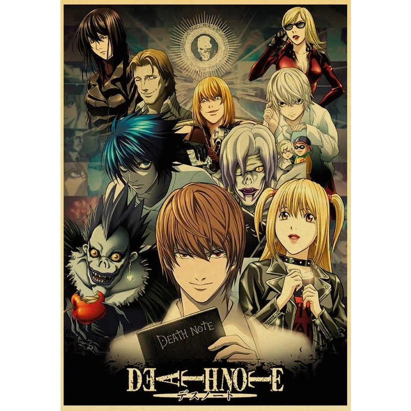 Cổ Điển Bộ Anime Tử Áp Phích Retro  Poster Trang Trí Phòng Tranh Nghệ Thuật Decal Dán Tường Hình Ms: 342