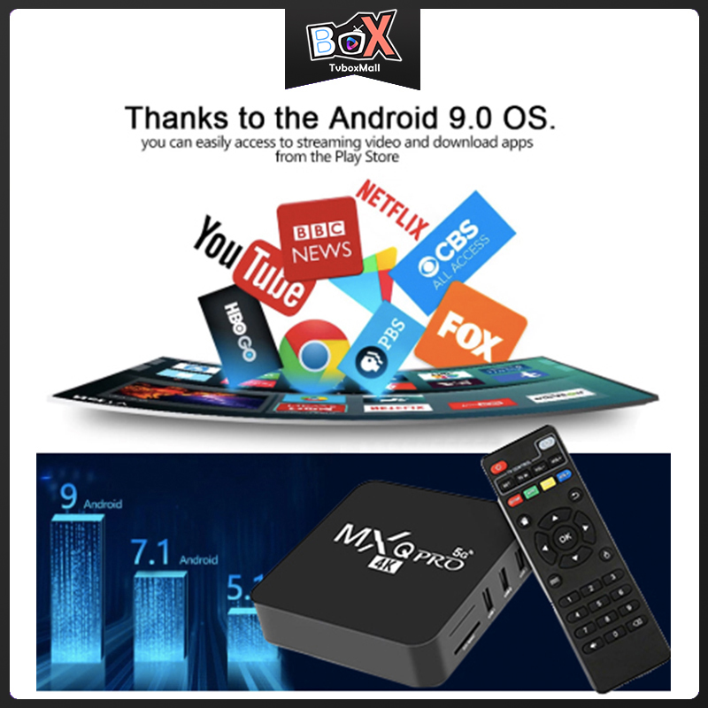 Thiết Bị Chuyển Đổi Tv Thường Thành Smart Tvpp2U Mxq Pro Tvbox Mxqpro 5g Android 4k 1g + 64g Android 7.1 / 10.1