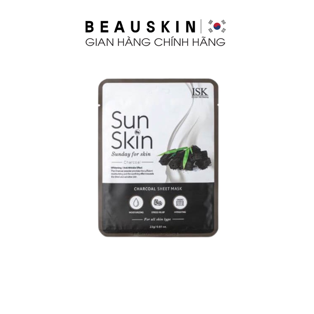 Mặt Nạ Trắng Da ISK Sunskin Charcoal Sheet Mask Thanh Lọc Da, Se Khít Lỗ Chân Lông Hiệu Quả - IMASK0300110