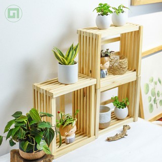 Kệ gỗ thông để bàn trang trí - Decor chụp hình - Trang trí nhà - Trang trí cửa hàng - Goc Garden