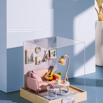 Bộ đồ chơi lắp ráp mô hình nhà búp bê DIY Doll House Miniature-AFTERNOON TEA TIME QT-025-B