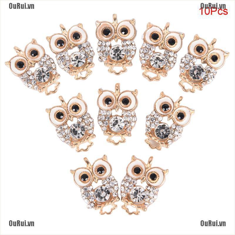 Set 10 Mặt Dây Chuyền Hình Cú Mèo Dễ Thương