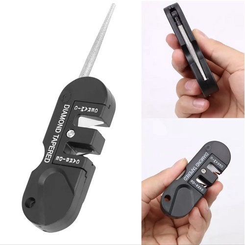 Dụng cụ mài dao kéo mini kiêm móc treo chìa khóa bỏ túi