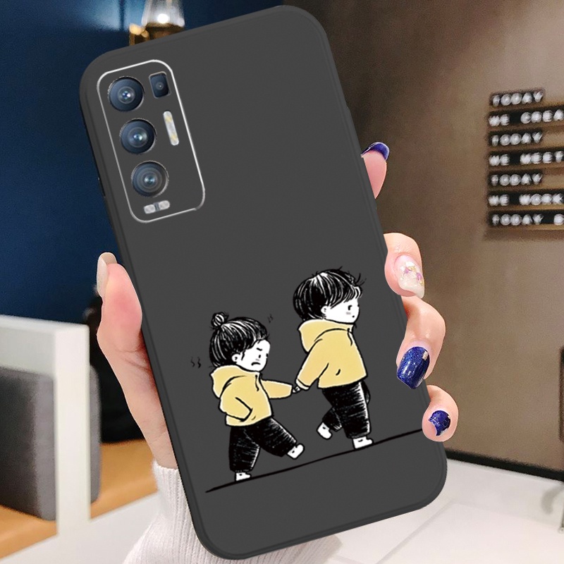 Ốp Điện Thoại Silicone Mềm Họa Tiết Cảm Xúc Đáng Yêu Cho OPPO Reno6 Z 5G Reno 5 Pro 4 4G 3 Reno2 Z F