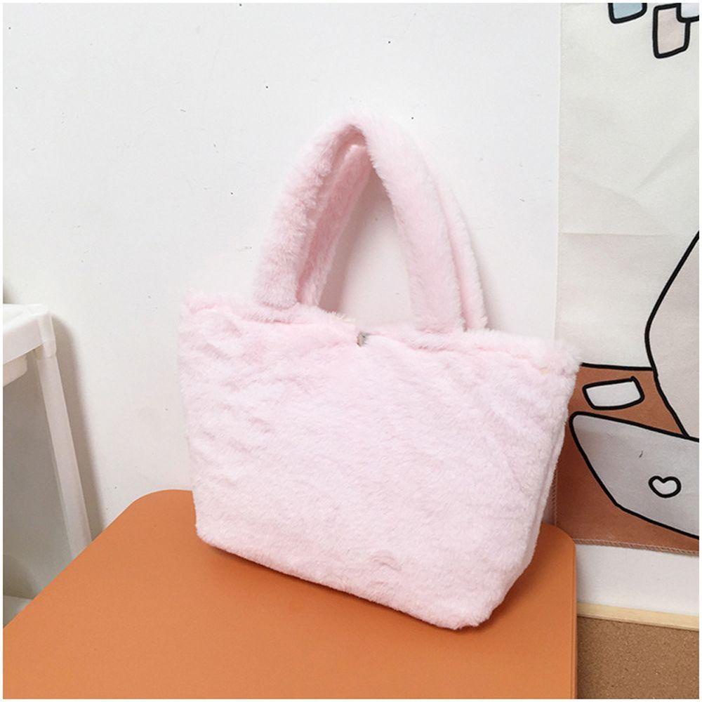 Túi Xách Lông Nhung Màu Cầu Vồng Sức Chứa Lớn Hình Thỏ Melody Đáng Yêu Đựng Điện Thoại