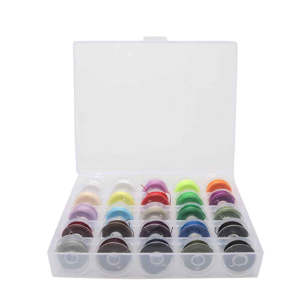 25 Cuộn Chỉ Trong Suốt Nhiều Màu Bằng Nhựa