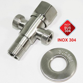 Van T cầu , T cầu. Giảm áp chia bồn cầu Inox SUS 304,Van T Chia Nước cho vòi xịt vệ sinh và bồn cầu inox