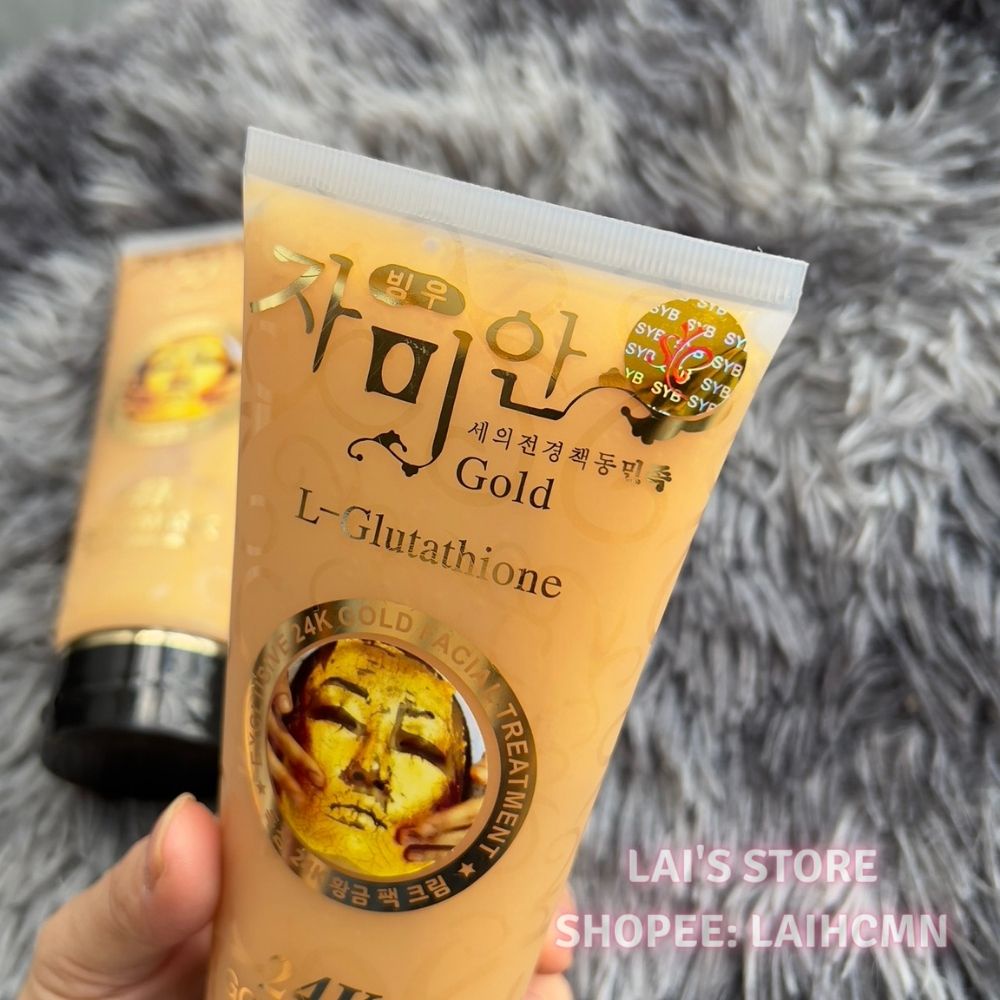 Gel Lột Mặt Nạ Vàng 24K Gold Mask L-Glutathione Hàn Quốc Lột Sạch Tế Bào Chết, Da Sáng Mịn Màng, Chống Lão Hóa - LAIHCM