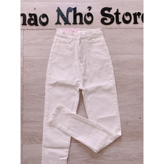 quần jean trắng lưng cao (đọc mô tả)