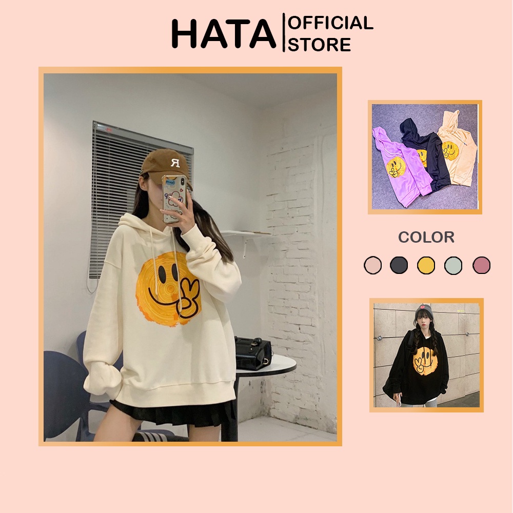 Áo Nỉ HOODIE In Hình Mặt Cười 284 Dễ Thương