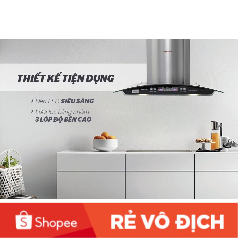 MÁY HÚT MÙI KÍNH CONG SUNHOUSE SHB6626-hàng chính hãng