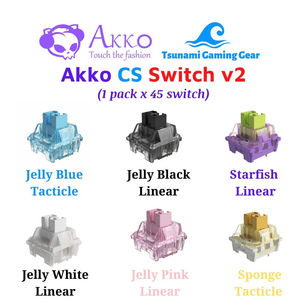 Bộ Switch Akko CS Jelly Black/ Jelly Blue/ Jelly Pink/ Jelly White