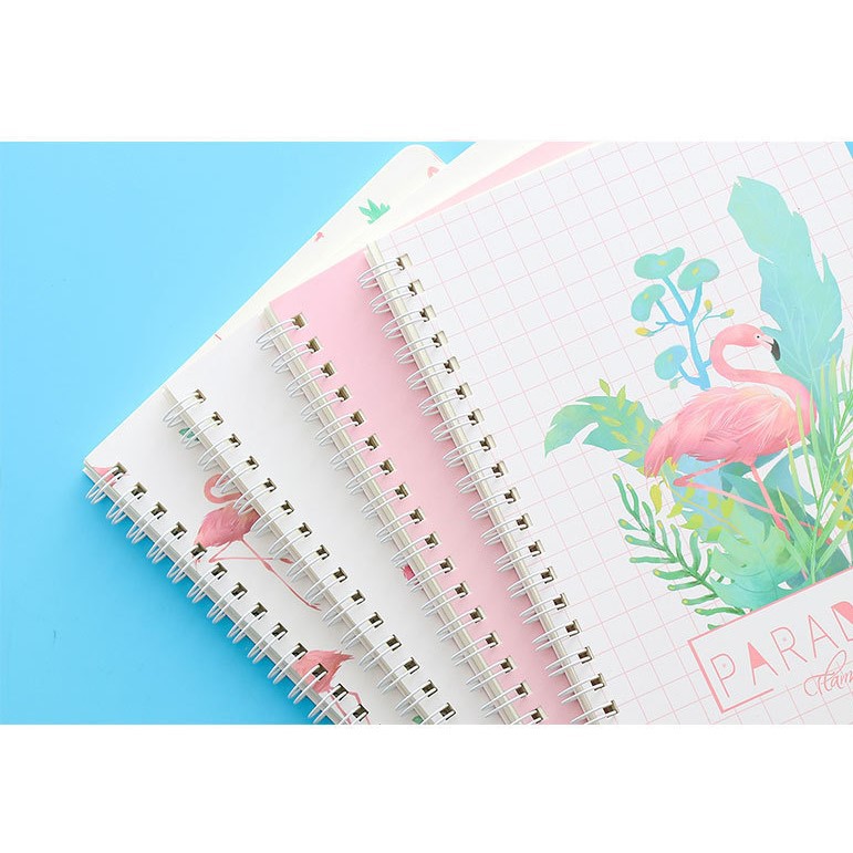 Sổ lò xo hồng hạc, sổ Flamingo loại to 20,5cm x 14cm