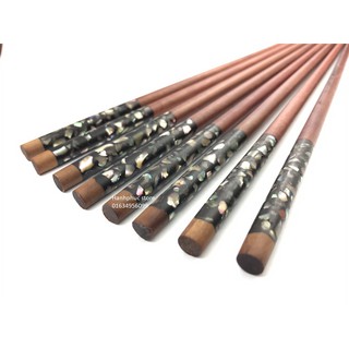 Bộ 10 đôi đũa gỗ Hương khảm trai mỹ nghệ