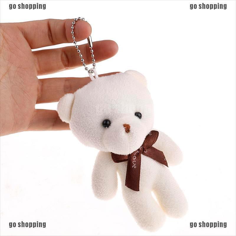 {go shopping}Mini plush bear stuffed cartoon animal cute key chain pendant soft toy