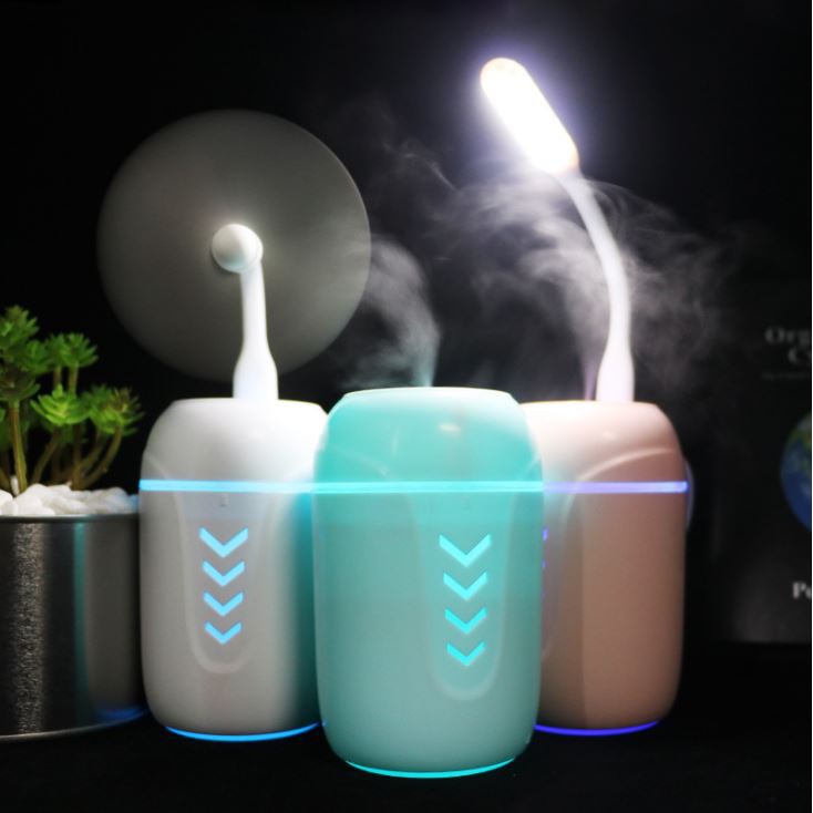 Máy phun sương mini - FOLLOW shop GIẢM 10K - tặng kèm quạt và đèn USB - Máy tạo độ ẩm không khí humidifier - GD135