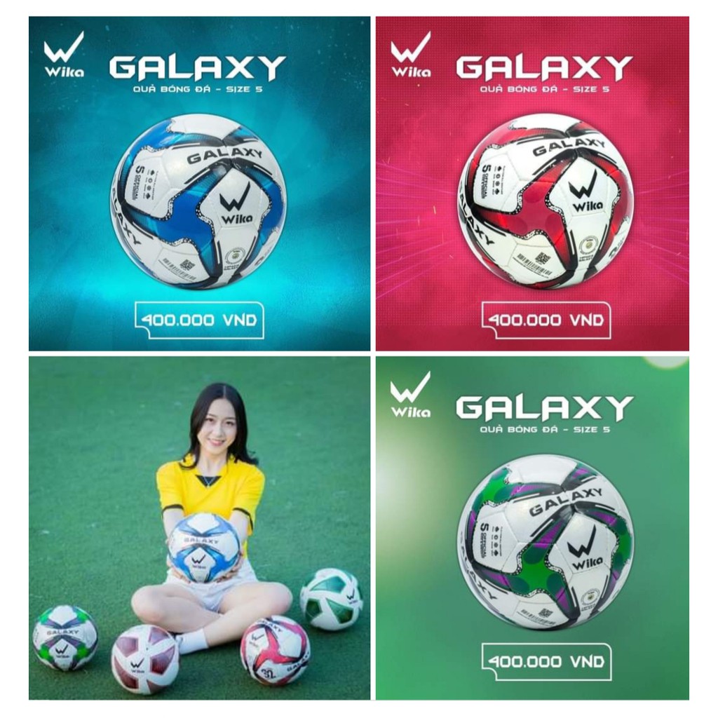 Quả bóng đá Wika Galaxy số 5 bóng chính hãng chơi sân cỏ nhân tạo tại Fitsport