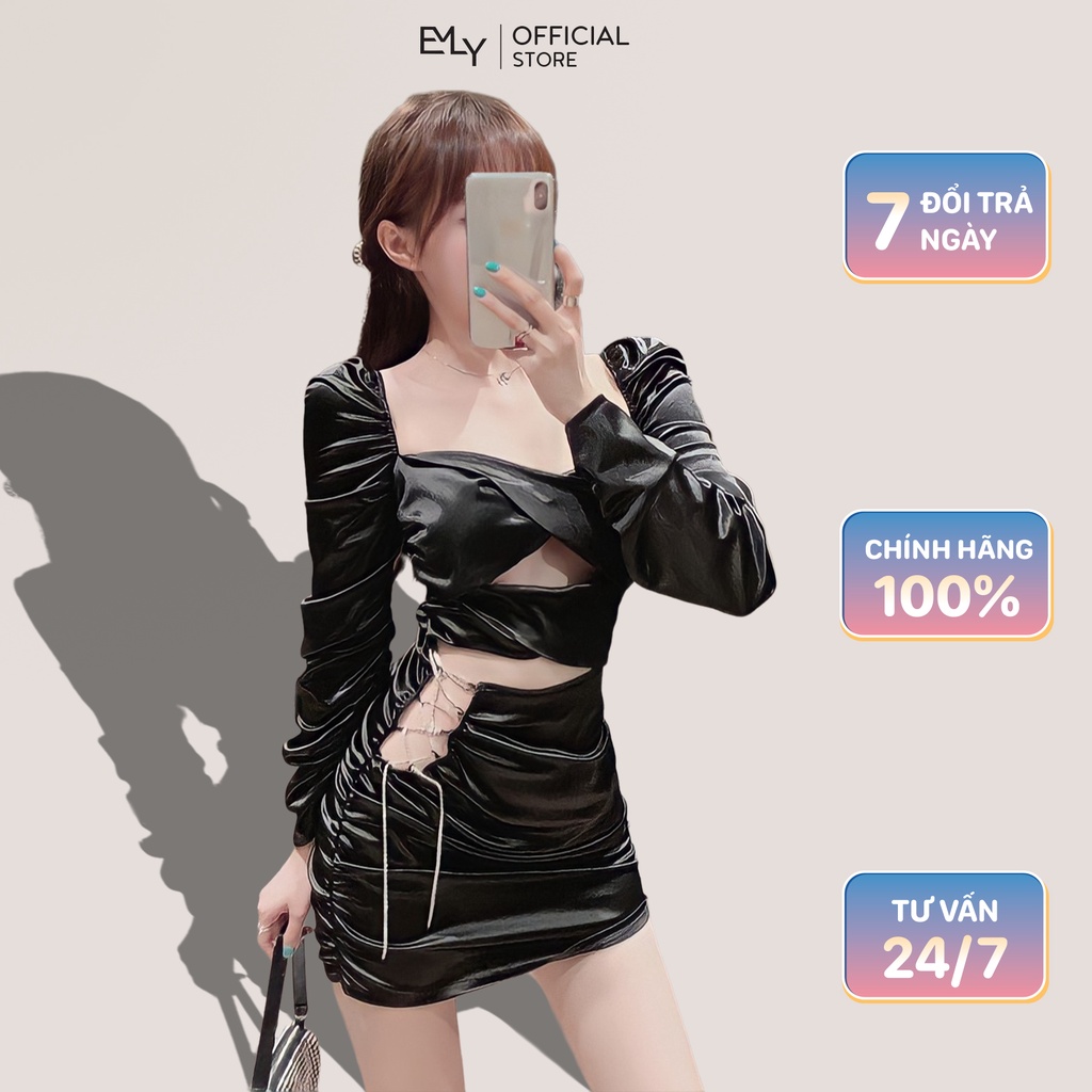 Đầm dáng ôm body tay dài Emilyshop ulzzang