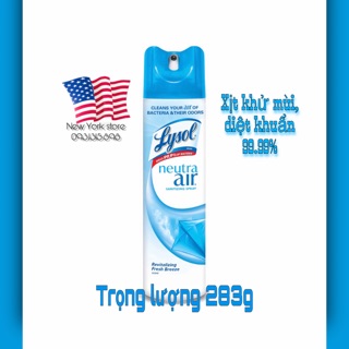 Xịt khử mùi, diệt khuẩn lysol 99,99% chính hãng usa