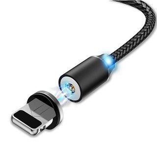 Cáp sạc nam châm 3 đầu Android type c và iPhone 360 độ
