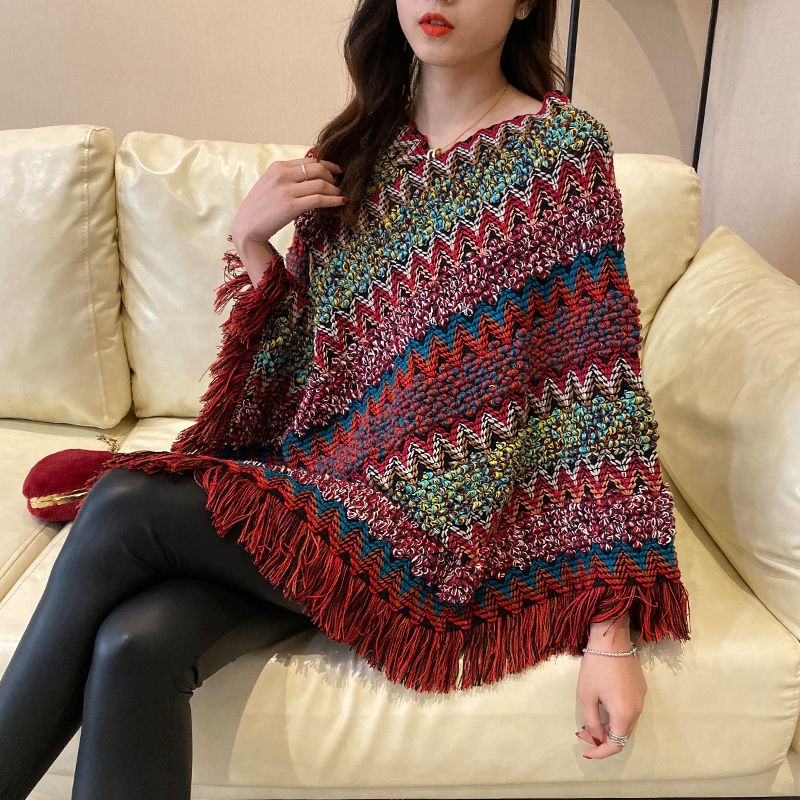 Áo khoác len dáng rộng họa tiết kẻ sọc thời trang thu đông phong cách Hàn Quốc cho nữ
 | BigBuy360 - bigbuy360.vn