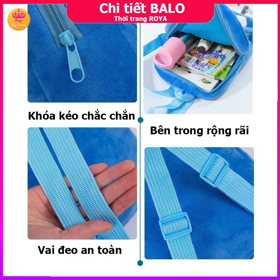 Balo Cho Bé  FREESHIP  ️ 20 Mẫu  FREESHIP  Balo Hoạt Hình Chất Nhung Mịn 60nv