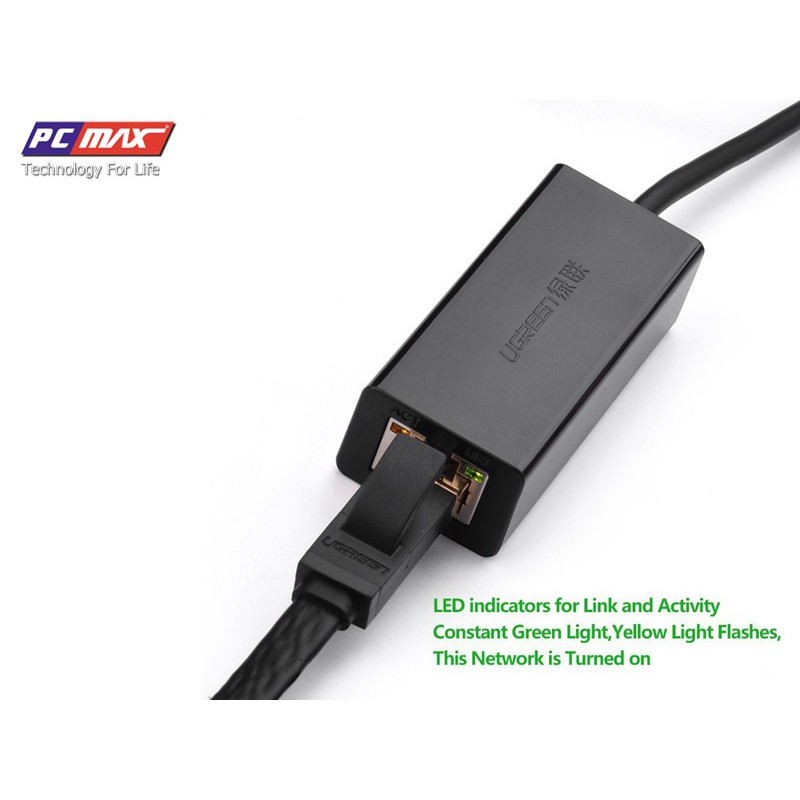 Cáp chuyển USB 3.0 sang LAN USB 3.0 to LAN tốc độ Gigabit Ugreen 20254 20255 20256 20257 50922- Hàng chính hãng