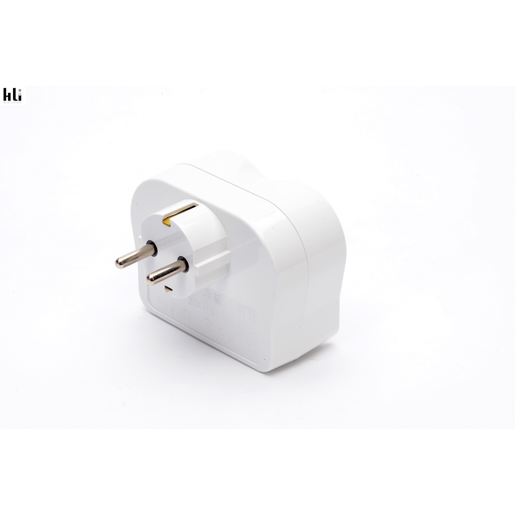 Ổ cắm điện Hàn Quốc 3 chấu tiếp địa  chống giật Dm 2106 . điện áp 250V_16A