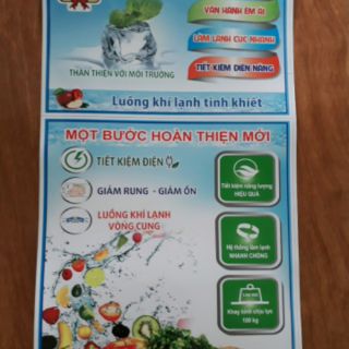 Tem dán tủ lạnh Sanyo mẫu 3