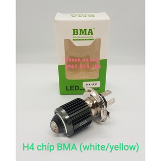 ĐÈN PHA LED BI CẦU MINI H4 BMA (COST VÀNG PHA TRẮNG)