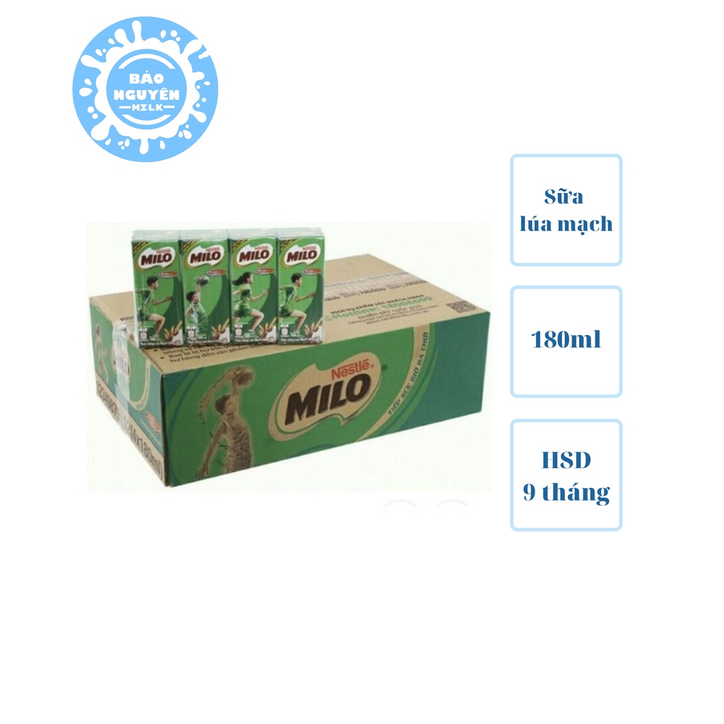 Thùng 48 hộp Nestle Sữa Milo nước 180ml (có đường, ít đường)