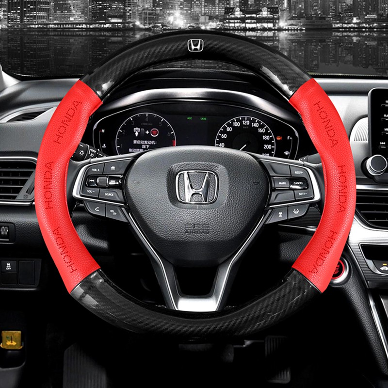 Tấm Da Bọc Vô Lăng Xe Hơi Honda Crv Vezel City Civic Jazz Brv