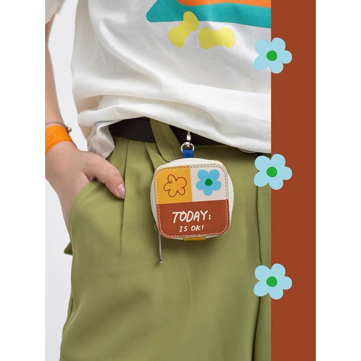 Túi Đựng Bảo Vệ Chìa Khóa / Tai Nghe Không Dây Đeo Chéo Vai Mini Ốp