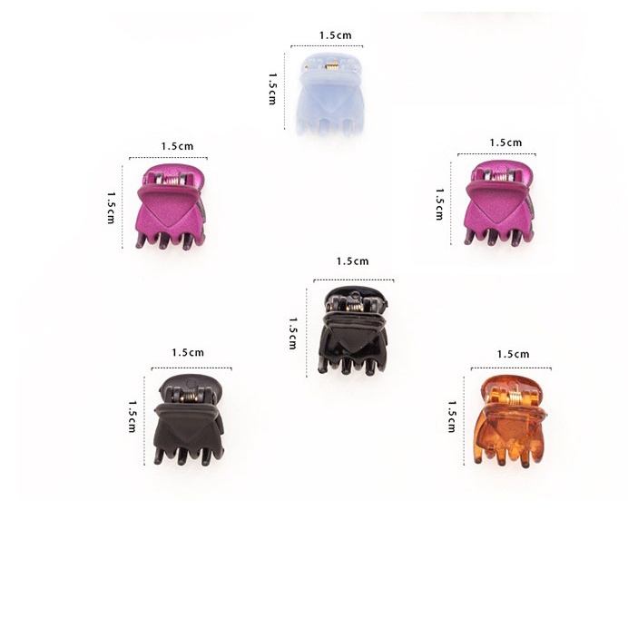 Set 5 Kẹp càng cua nhựa kẹp mái mini sắc màu dễ thương Tatitava