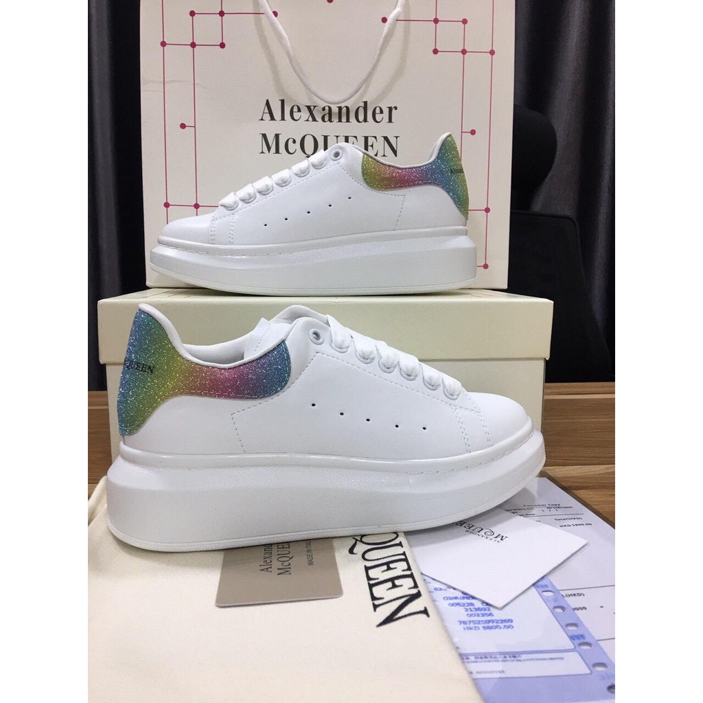 giày mcq gót cầu vồng chuẩn 1:1 ( full box + freeship )