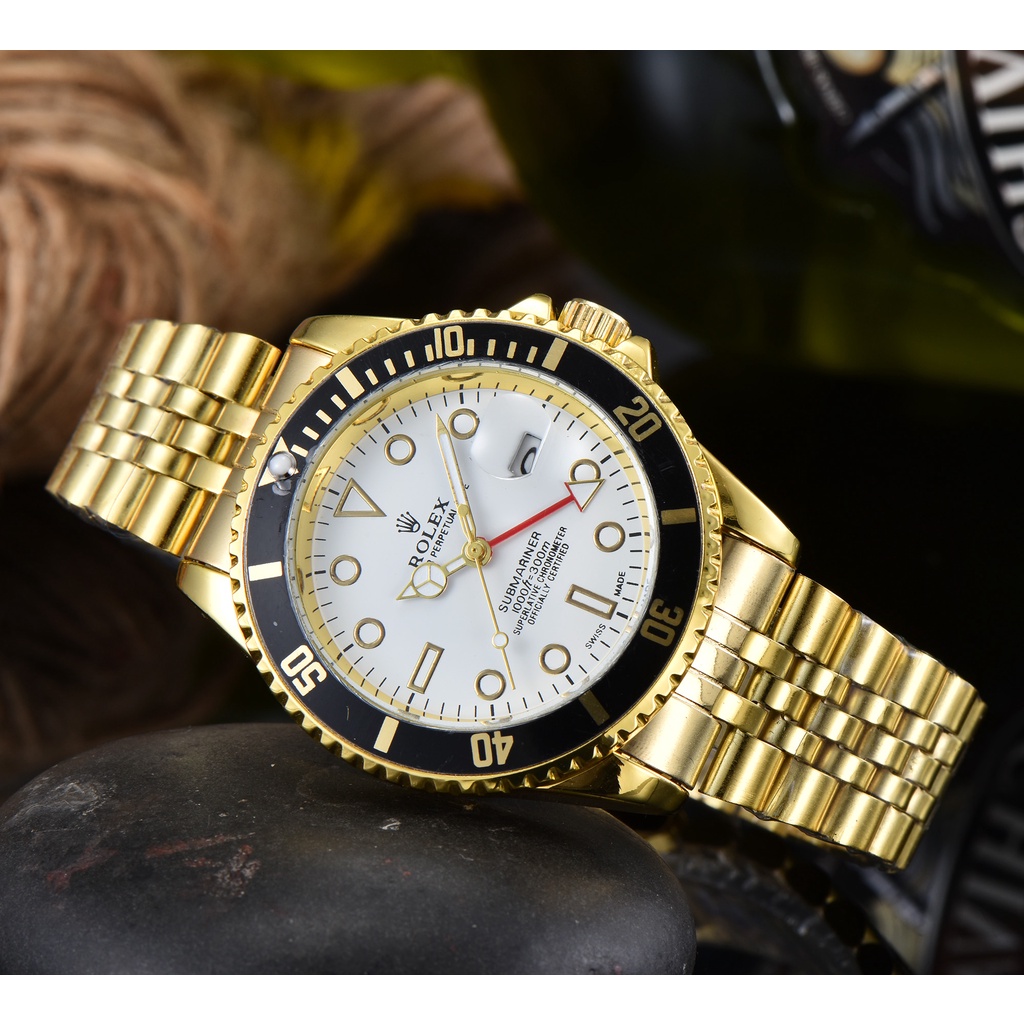 Đồng Hồ Thạch Anh Bốn Kim Có Lịch Chất Liệu Thép Kích Thước 40mm