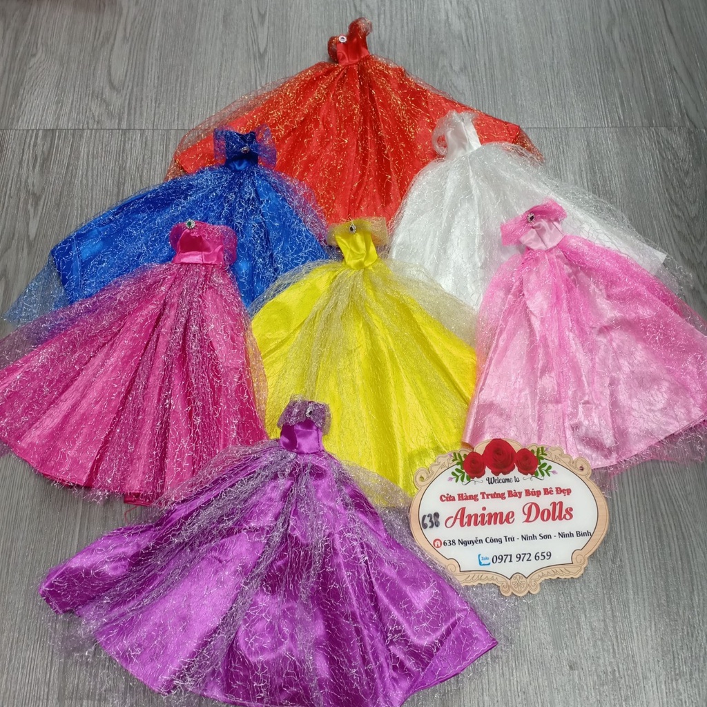 Các Mẫu Váy Cưới,Đầm Cô Dâu Dễ Mặc Cho Búp Bê Barbie 30cm