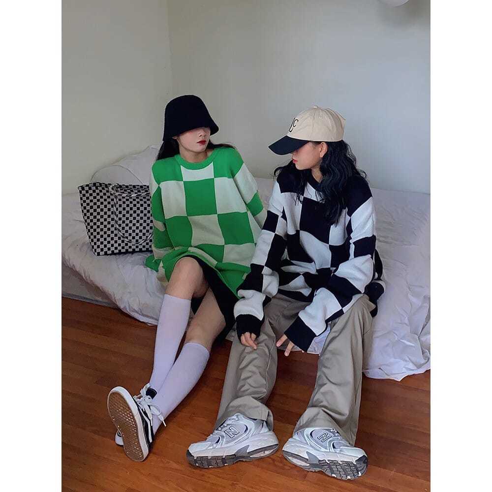 Áo sweater dáng rộng phong cách Hàn Quốc hàng mới năm 2021