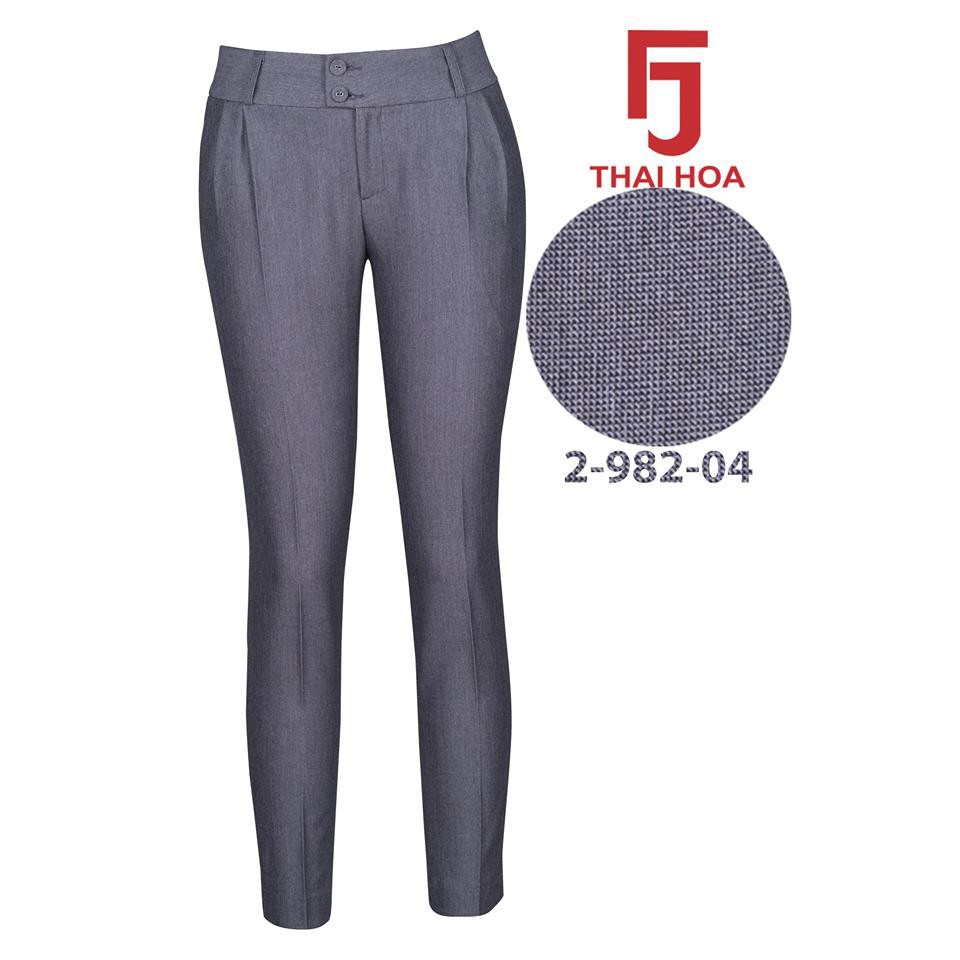 Quần tây 9 Tấc Thái Hòa 2 ly nổi Xám tiêu sáng 2-982-04