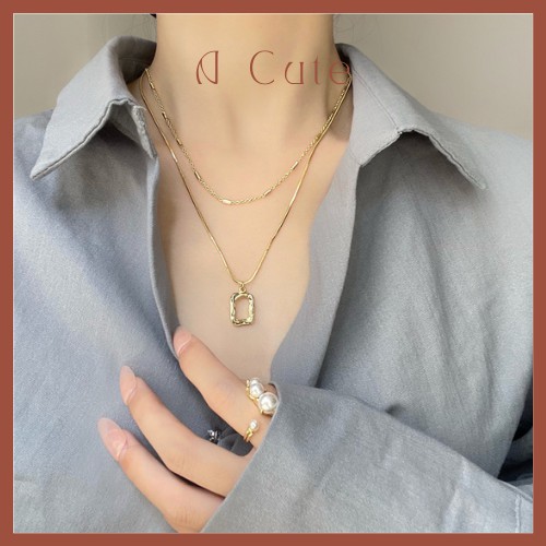 Vòng cổ mặt hình chữ nhật cá tính thời trang phong cách - Acute