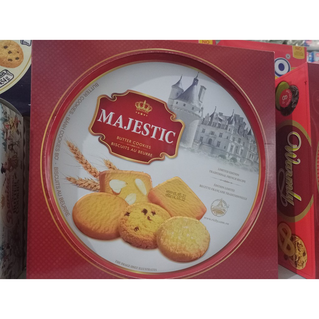 Bánh quy hộp thiếc Richy Majestic Đỏ 382g