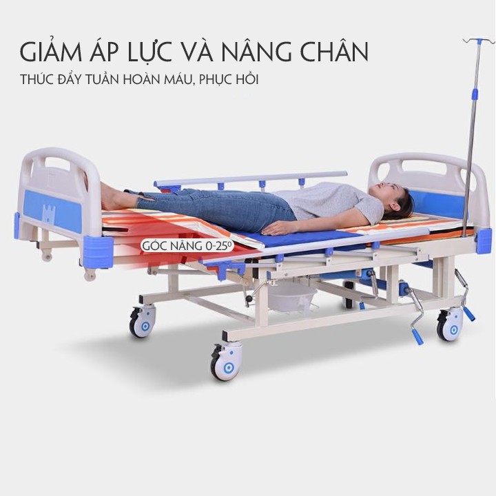 Giường Bệnh Nhân 4 Tay Quay Đa Năng Giường y tế Đa Năng Cao Cấp