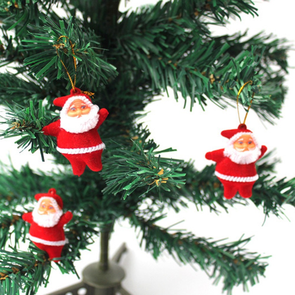 Set 6 dây treo hình ông già noel trang trí cây thông giáng sinh