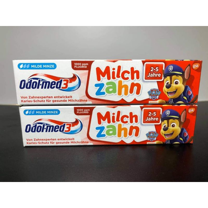 Hàng Đức Kem đánh răng trẻ em nuốt đư Odol Med3 cho trẻ dưới 6 tuổi