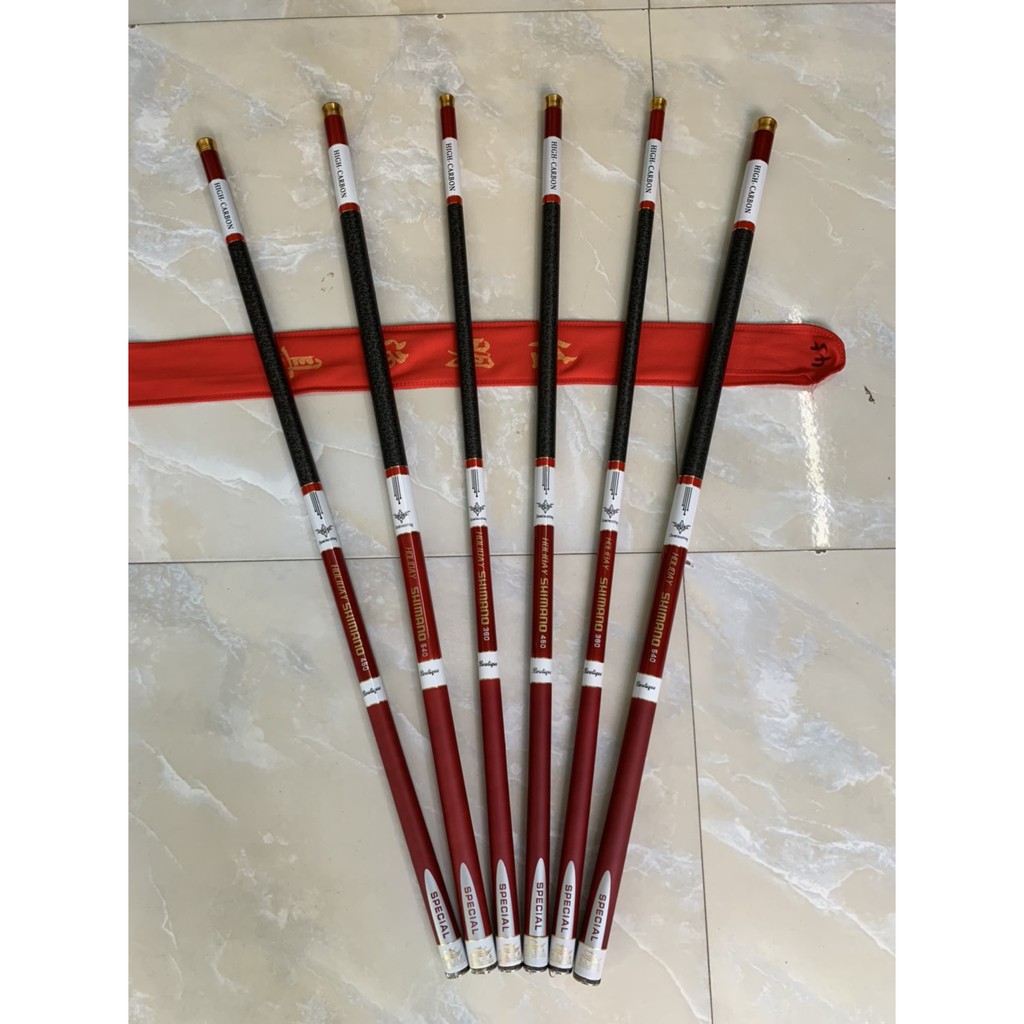 Cần Câu Đơn, Cần Câu Tay Shiamno 5H đủ size 3m6 - 6m3.